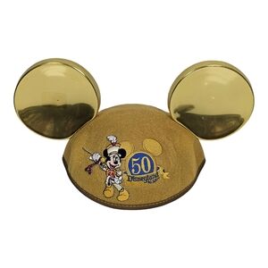 Disneyland Resort 50 Years Gold Hat with‎ Mickey Mouse Ears Youth Size